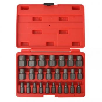 ARDEBO.de - 25-tlg. Vielzahn-Schraubenausdreher-Set Stahl
