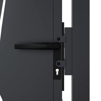 Gartentor Anthrazit 105x155 cm Stahl Gras-Design