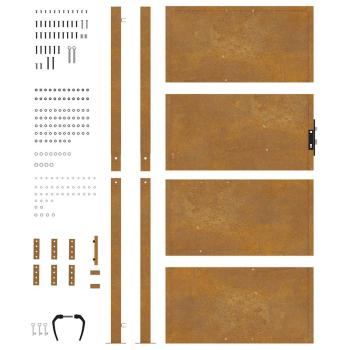Gartentor 105x205 cm Cortenstahl