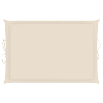 Sonnenliege mit Auflage Akazie Massivholz 