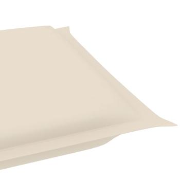 Sonnenliege mit Auflage Akazie Massivholz 