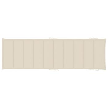 Sonnenliegen 2 Stk. mit Auflagen Massivholz Akazie