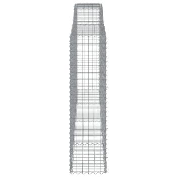 ARDEBO.de - Gabionen mit Hochbogen 8 Stk. 400x50x180/200cm Verzinktes Eisen