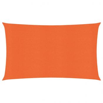 ARDEBO.de - Sonnensegel 160 g/m² Rechteckig Orange 4x7 m HDPE