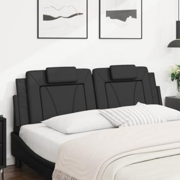 Kopfteil-Kissen Schwarz 160 cm Kunstleder