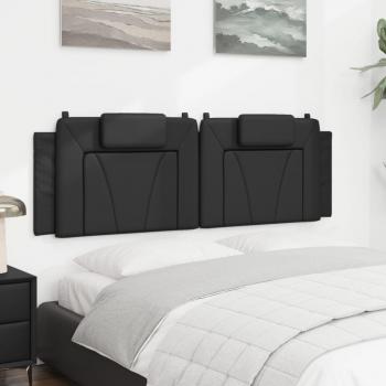 Kopfteil-Kissen Schwarz 160 cm Kunstleder