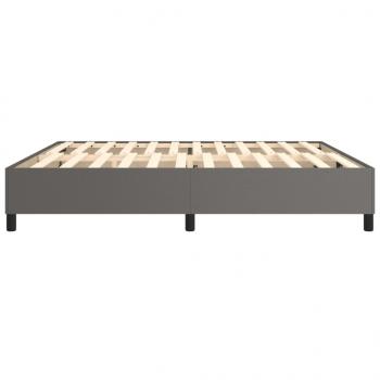Bettgestell Grau 200x200 cm Kunstleder