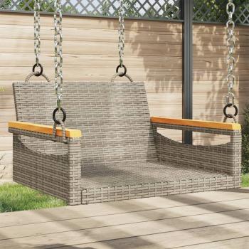 ARDEBO.de - Hängesessel Grau 63x62x40 cm Poly Rattan
