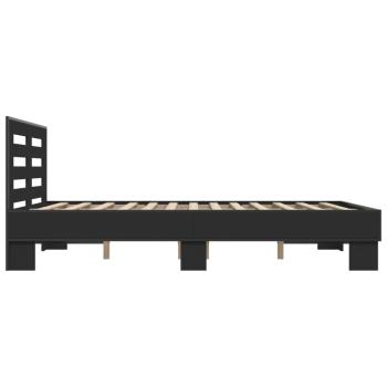 Bettgestell Schwarz 120x200 cm Holzwerkstoff und Metall