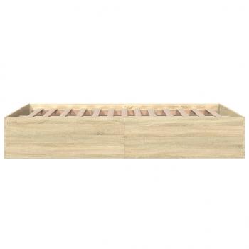 Bettgestell Sonoma-Eiche 120x190 cm Holzwerkstoff