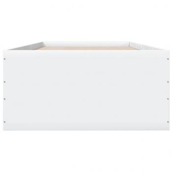 Bettgestell Weiß 100x200 cm Holzwerkstoff