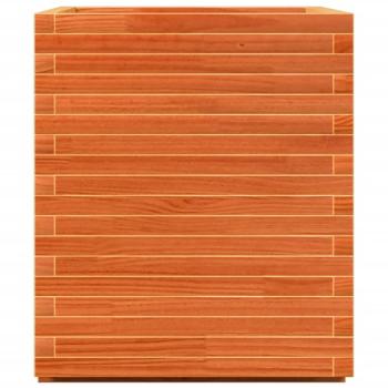 Pflanzkübel Wachsbraun 90x60x72,5 cm Massivholz Kiefer