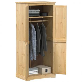ARDEBO.de - Kleiderschrank Corona 76x50x170 cm Massivholz Kiefer