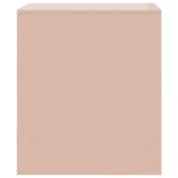 Nachttische 2 Stk. Rosa 34,5x39x44 cm Stahl