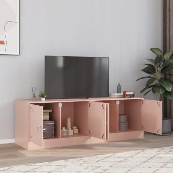 ARDEBO.de - TV-Schränke 2 Stk. Rosa 67x39x44 cm Stahl