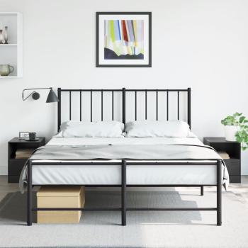 ARDEBO.de - Nachttische 2 Stk. Schwarz 34,5x39x44 cm Stahl