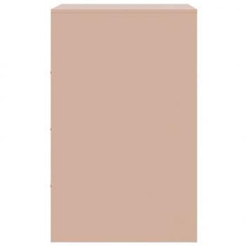 Nachttische 2 Stk. Rosa 34,5x39x62 cm Stahl