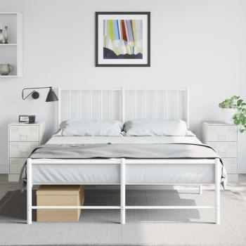 ARDEBO.de - Nachttische 2 Stk. Weiß 34,5x39x62 cm Stahl
