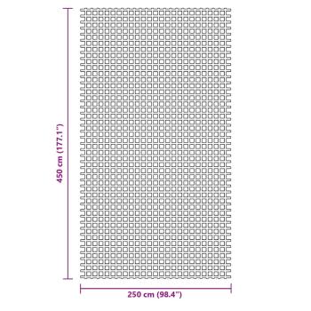 Campingteppich Anthrazit 4,5x2,5 m