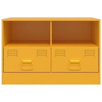 TV-Schränke 2 Stk. Senfgelb 67x39x44 cm Stahl