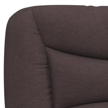 Bett mit Matratze Dunkelbraun 160x200 cm Stoff
