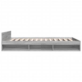 Bettgestell mit Schubladen Grau Sonoma 140x190 cm Holzwerkstoff