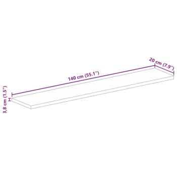 Tischplatte 140x20x3,8 cm Rechteckig Massivholz Akazie