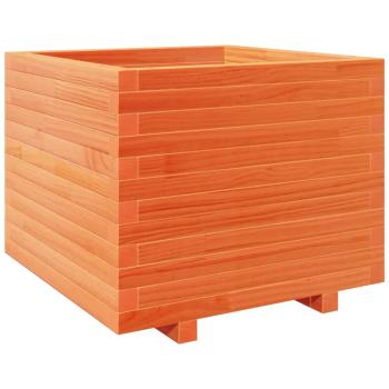 ARDEBO.de - Pflanzkübel Wachsbraun 60x60x49,5 cm Massivholz Kiefer