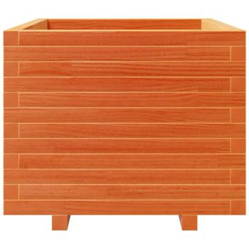 Pflanzkübel Wachsbraun 60x60x49,5 cm Massivholz Kiefer