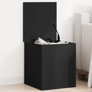 ARDEBO.de - Truhe Schwarz 40x42x46 cm Holzwerkstoff