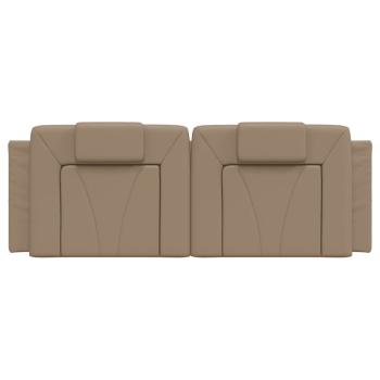 Kopfteil-Kissen Cappuccino-Braun 140 cm Kunstleder