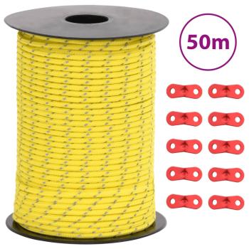 ARDEBO.de - Zeltleine Reflektierend mit Seilspannern 50 m 3 mm
