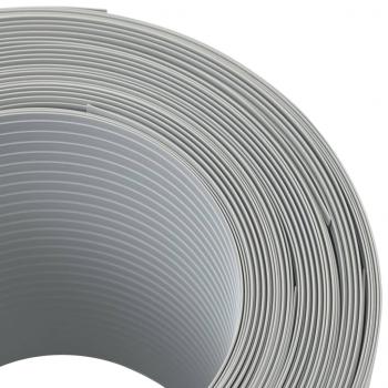 Sichtschutzstreifen 10 Stk. Hellgrau 252,5x19 cm PVC