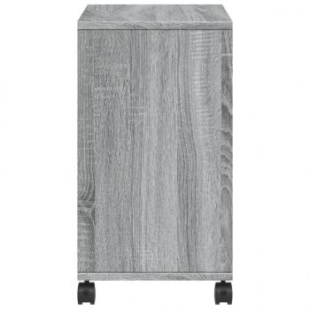 Beistelltisch mit Rollen Grau Sonoma 50x30x55 cm Holzwerkstoff