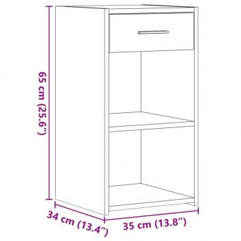 Nachttische 2 Stk. Betongrau 35x34x65 cm Holzwerkstoff
