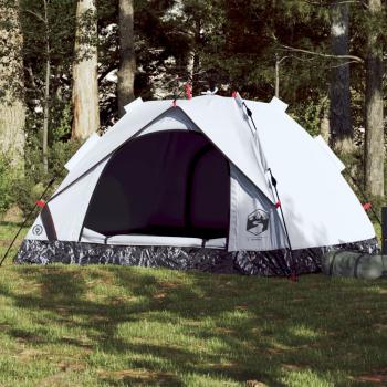 ARDEBO.de - Kuppel-Campingzelt 3 Personen Weiß Verdunkelt Quick Release
