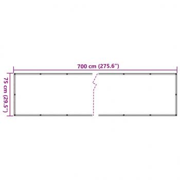 Garten-Sichtschutz Pflanzen-Optik Grün 700x75 cm PVC