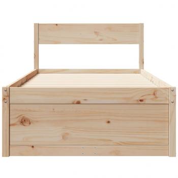 Massivholzbett ohne Matratze 90x190 cm Kiefernholz