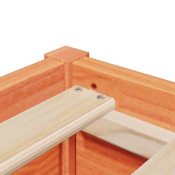 Massivholzbett ohne Matratze Wachsbraun 90x200 Kiefernholz