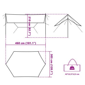 Tarp Grün 460x305x210 cm Wasserdicht