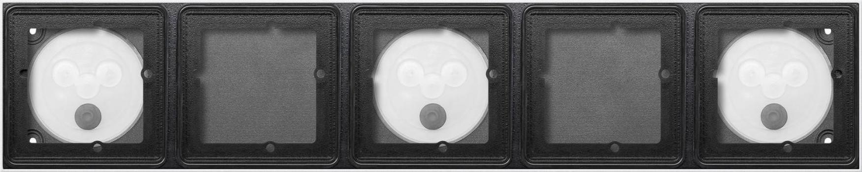ARDEBO.de Gira 5505910 System 106 AP-Gehäuse 5 Module 1x5, Anthrazit