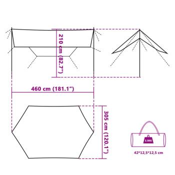 Tarp Orange 460x305x210 cm Wasserdicht