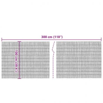 Gartenzaun 300x100 cm Schilf