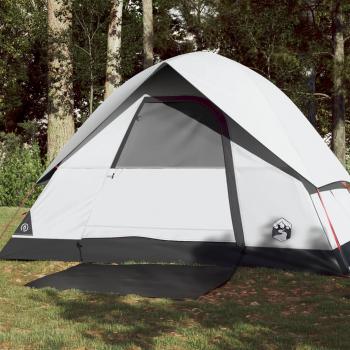 ARDEBO.de - Kuppel-Campingzelt 3 Personen Weiß Dunkel Wasserdicht