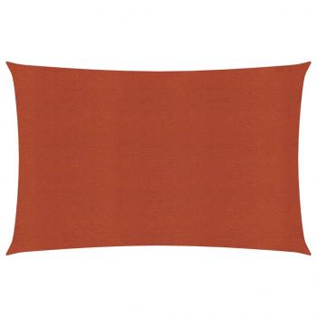 ARDEBO.de - Sonnensegel 160 g/m² Terrakottarot 6x8 m HDPE
