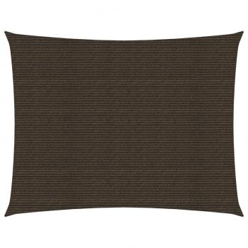 ARDEBO.de - Sonnensegel 160 g/m² Braun 3x4,5 m HDPE    