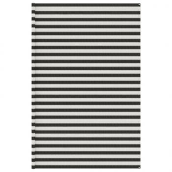 ARDEBO.de - Zeltteppich Anthrazit und Weiß 400x700 cm HDPE