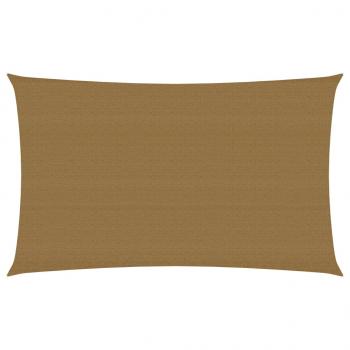 ARDEBO.de - Sonnensegel 160 g/m² Taupe 3x6 m HDPE