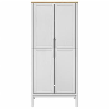 Kleiderschrank FLORO Weiß 77x53x171 cm Massivholz Kiefer