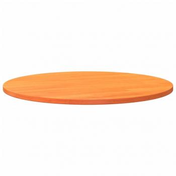 Tischplatte Rund Wachsbraun Ø90x2,5 cm Massivholz Kiefer